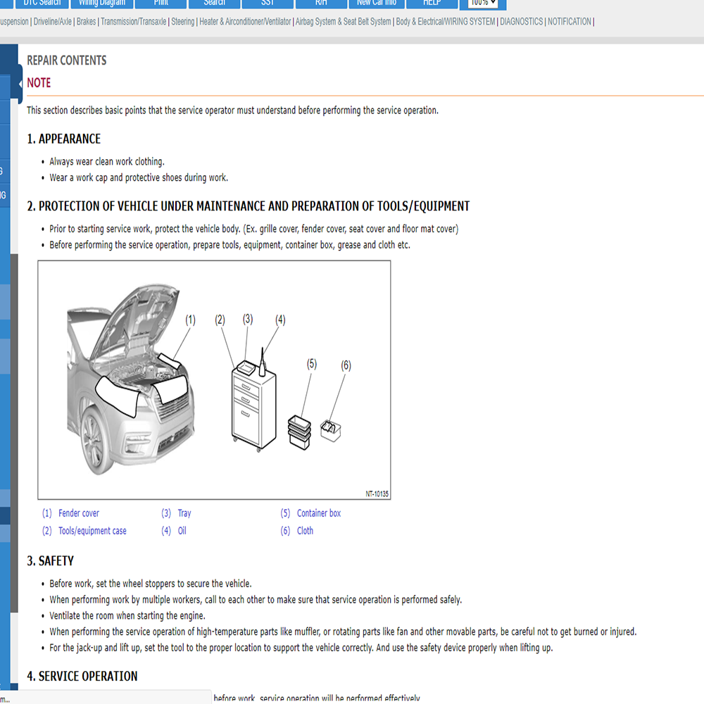 Online Account for Su-baru S-T - Workshop Tools Diagram review and price