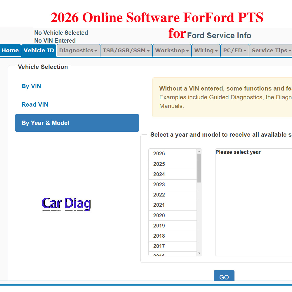 2026 Online Software for Ford  - Workshop Tools Diagram review and price